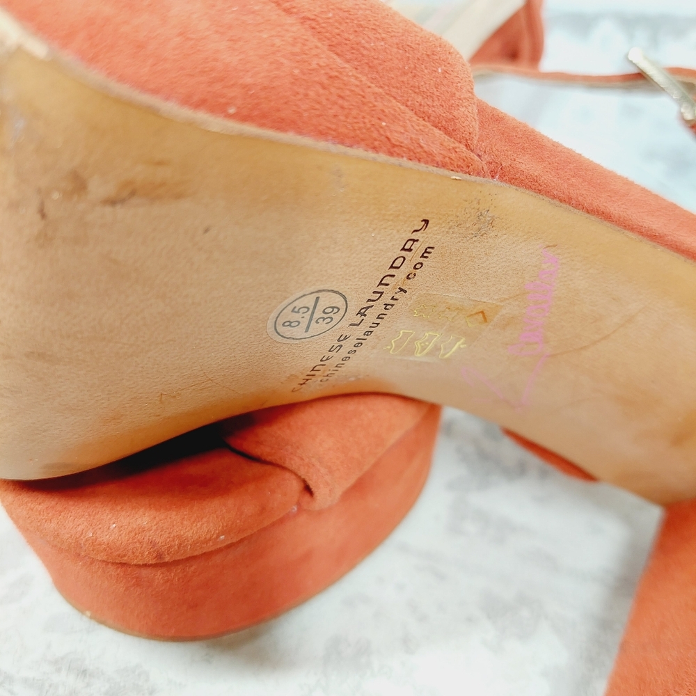 Chinese Laundry Always Platform Ankle Strap Red Heels Sandals W988 - Picture 10 of 13